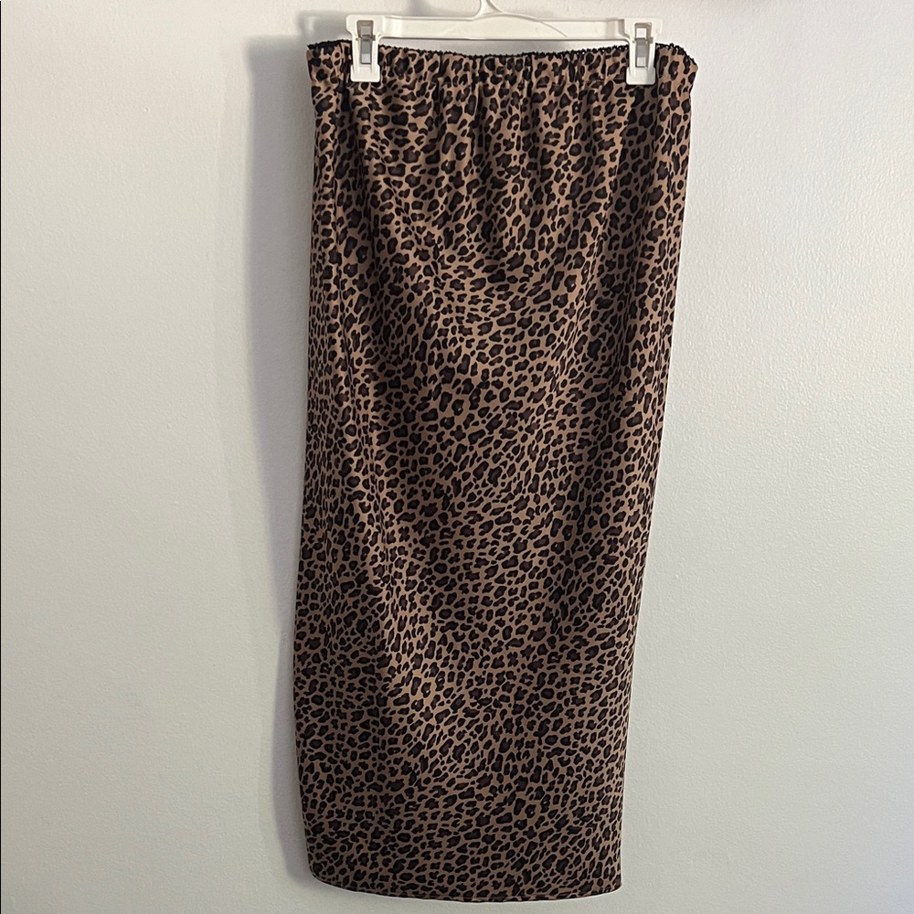 Leopard Print Midi Skirt - Maternity